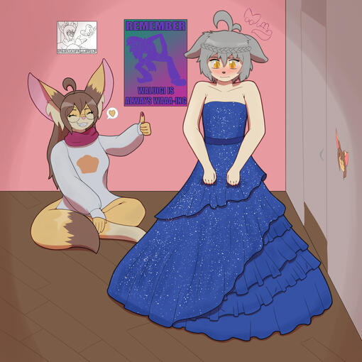 Lazy Floret in a dress